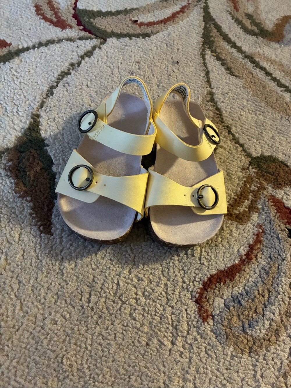 NWOT Baby Old Navy Yellow Double-Buckle Sandals
